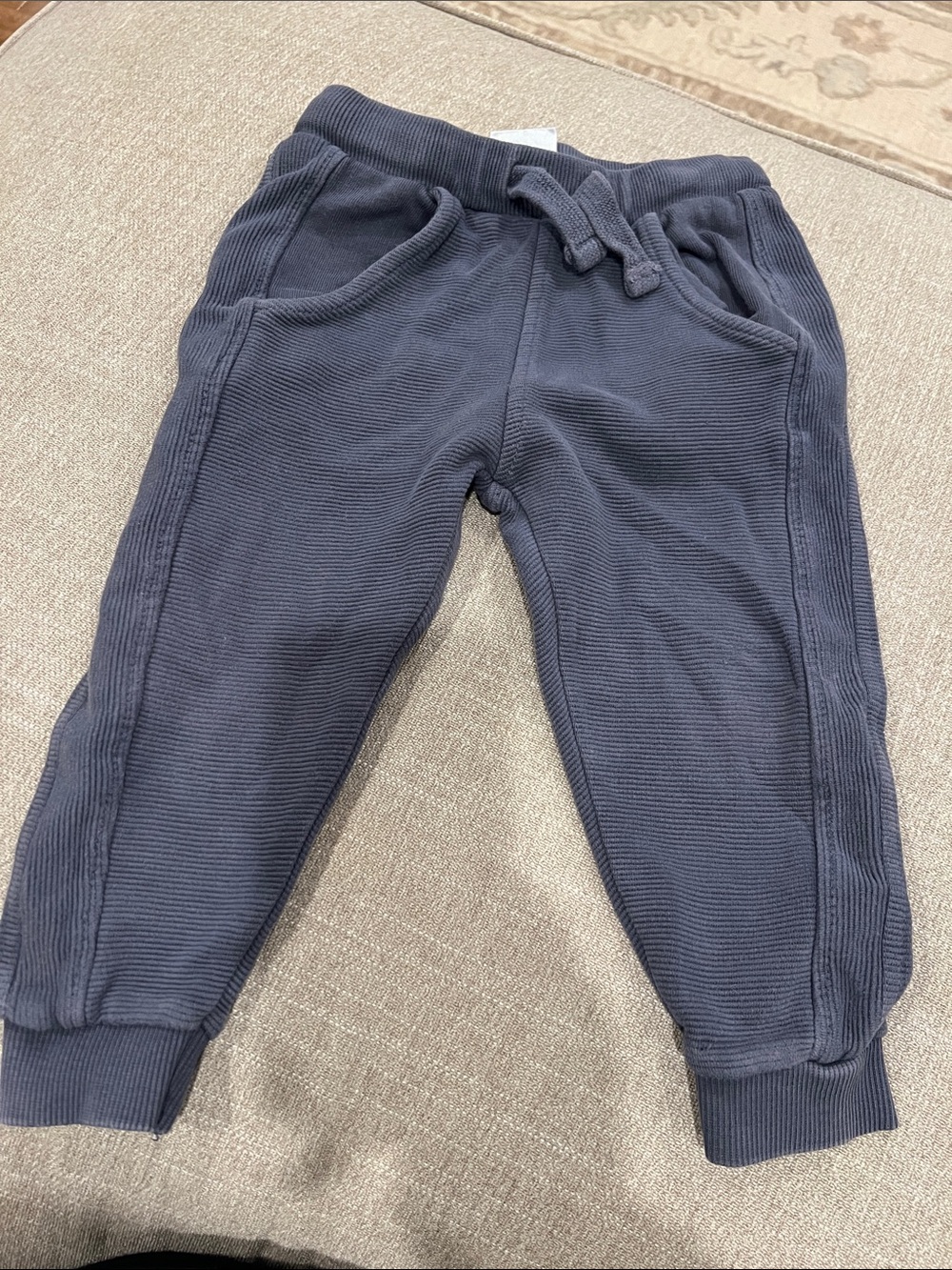 Zara Ribbed Jogger Pants - Navy